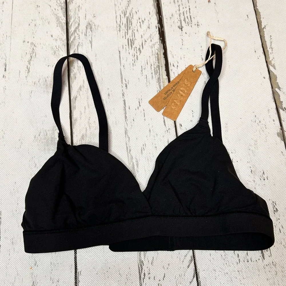 SKIMS Crossover Fits everybody Bralette - Onyx - Sz XXS - NWT